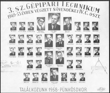3. sz. GPIPARI TECHNIKUM 1949-53 VBEN VGZETT NVENDKEI IV. C. OSZT.