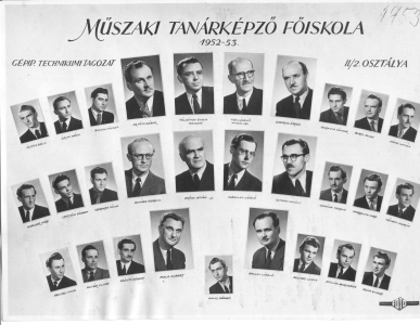 MSZAKI TANRKPZ FISKOLA 1952-53. GPIP. TECH. TAG. II/2. OSZTLYA