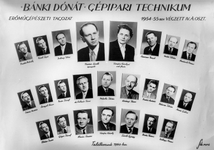 BNKI DONT GPIPARI TECHNIKUM EROMUGPSZETI TAGOZAT 1954-55-ben VGZETT IV. A. OSZT.