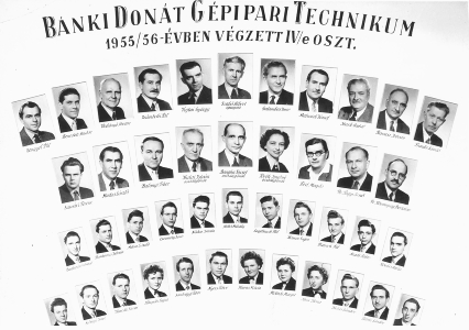 BNKI DONT GPIPARI TECHNIKUM 1955/56-VBEN VGZETT IV/e OSZT.