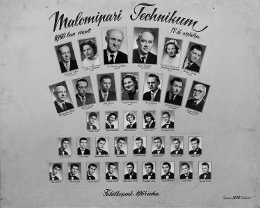 MALOMIPARI TECHNIKUM 1960-ban VGZETT IV-ik OSZTLYA.