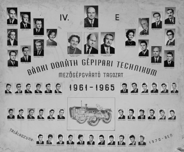 BNKI DONTH GPIPARI TECHNIKUM MEZGPGYRT TAGOZAT IV. E 1961-1965
