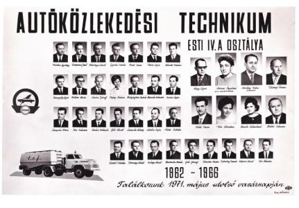 AUTKZLEKEDSI TECHNIKUM ESTI IV.A OSZTLYA 1962-1966