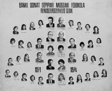BNKI DONT GPIPARI MSZAKI FISKOLA RENDSZERSZERVEZ SZAK 1971-1974