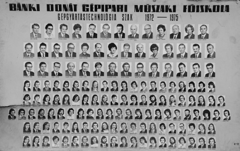 BNKI DONT GPIPARI MSZAKI FISKOLA GPGYRTSTECHNOLGIA SZAK 1972-1975
