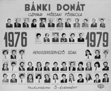 BNKI DONT GPIPARI MSZAKI FISKOLA RENDSZERSZERVEZ SZAK 1976-1979