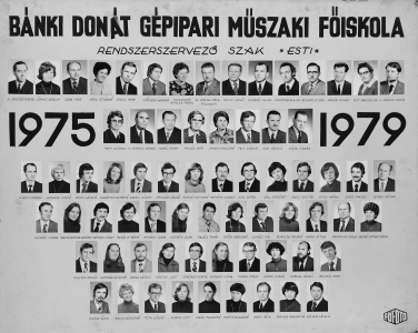 BNKI DONT GPIPARI MSZAKI FISKOLA RENDSZERSZERVEZ SZAK * ESTI * 1975-1979