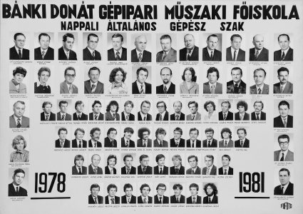 BNKI DONT GPIPARI MSZAKI FISKOLA NAPPALI LTALNOS GPSZ SZAK 1978-1981