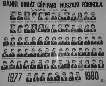 BNKI DONT GPIPARI MSZAKI FISKOLA LTALNOS GPSZ SZAK 1977-1980