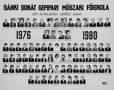 BNKI DONT GPIPARI MSZAKI FISKOLA ESTI LTALNOS GPSZ SZAK 1976-1980