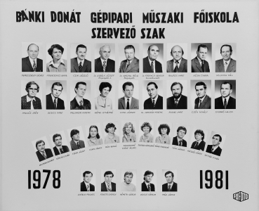 BNKI DONT GPIPARI MSZAKI FISKOLA SZERVEZ SZAK 1978-1981