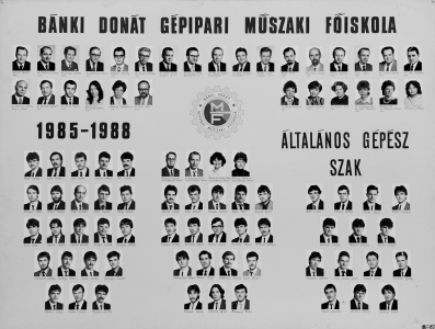 BNKI DONT GPIPARI MSZAKI FISOKLA LTALNOS GPSZ SZAK 1985-1988