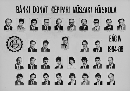 BNKI DONT GPIPARI MSZAKI FISOKLA EG IV 1984-1988
