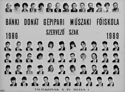 BNKI DONT GPIPARI MSZAKI FISOKLA SZERVEZ SZAK 1986-1989